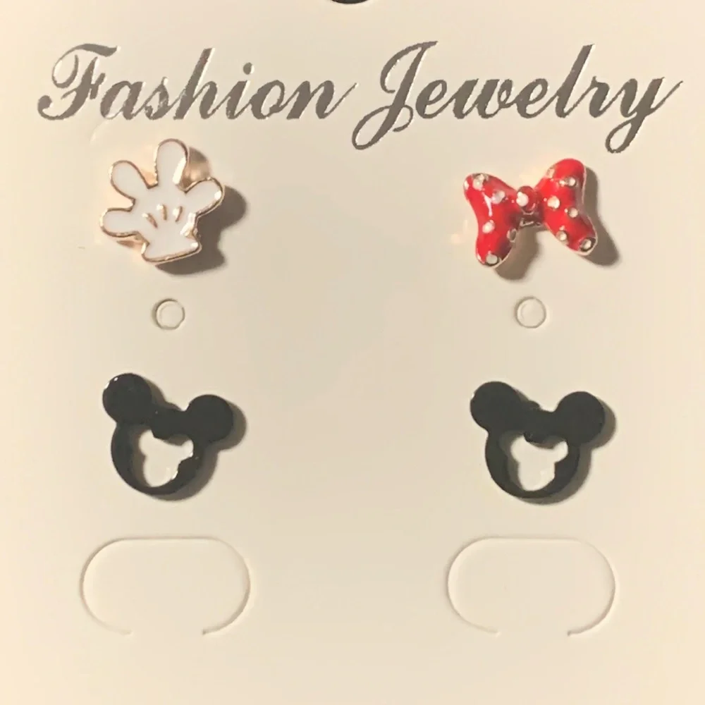 2 Pair of Little Girls Disney Mickey Mouse Earrings, NEW